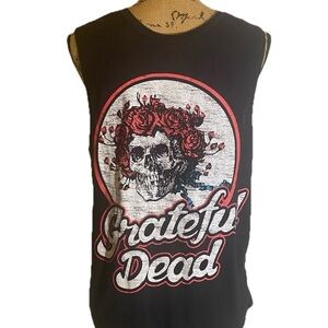 Womens Grateful Dead Sleeveless Graphic Bertha Tee Shirt Large